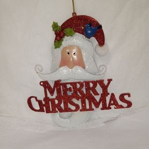 Metal Santa Claus Merimad Christmas Ornament 6"